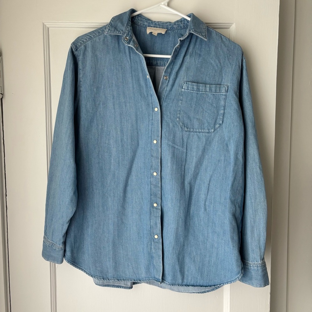Sezane Max chambray denim shirt
